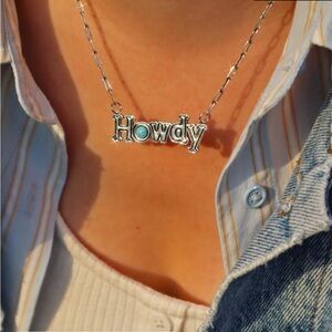 “Howdy” western necklace